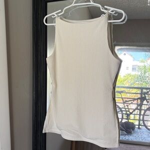 Banana Republic Cream Textured Tank Top